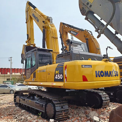 Excavadora usada Komatsu PC450-7 con capacidad de cubo de 2M3 y válvula hidráulica original