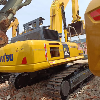 Excavadora usada Komatsu PC450-7 con capacidad de cubo de 2M3 y válvula hidráulica original