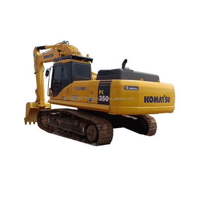 La excavadora Komatsu PC350 es de 35 toneladas con un cubo de 0.3M3 y un peso de máquina de 35000 KG