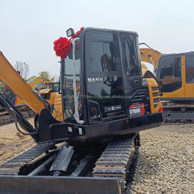 Excavadora Sany SY60C de segunda mano con 6 toneladas de peso operativo y sistema hidráulico original