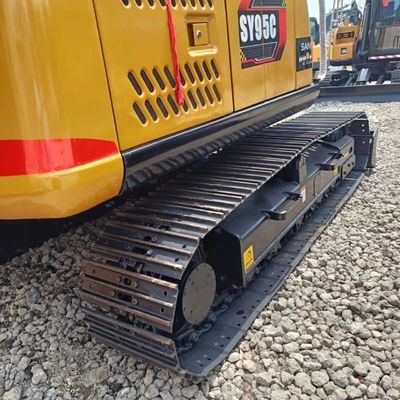 SANY SY95C excavadora usada 2016 en buenas condiciones con diseño original y pista de goma