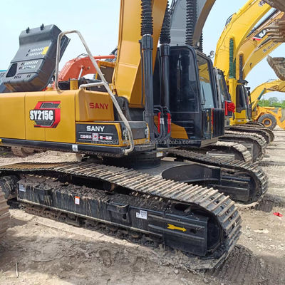 Excavadora Sany SY215C usada con capacidad de cubo de 1.2M3 y válvula hidráulica original