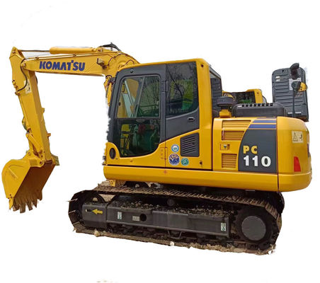 Excavadora original Komatsu PC110 con capacidad de 0.6M3 de cubo y 11 toneladas de peso operativo