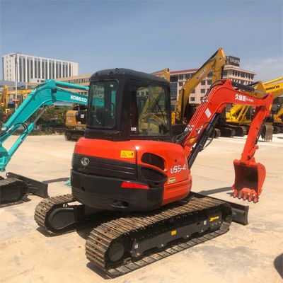 Excavadora 90% Kubota KX U55 con cilindro hidráulico original y horas de trabajo bajas