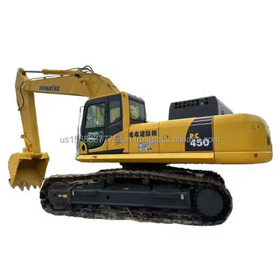 Excavadora PC450 de Komatsu usada con horas de trabajo bajas y cilindro hidráulico original