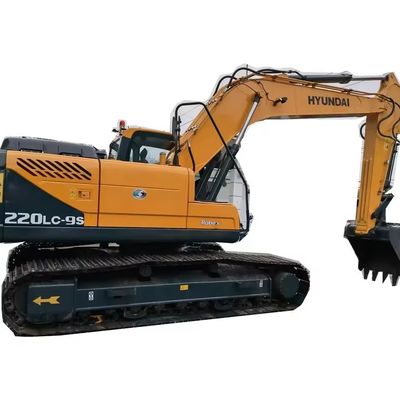 Excavadora Hyundai 220 220LC-9S de segunda mano con una bomba hidráulica original de 1.5M3 de capacidad de cubo