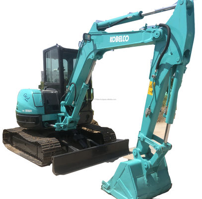 Buen rendimiento 6TON Usado Kobelco SK55SR Excavadora Máquina de construcción hidráulica