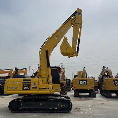 Excavadora hidráulica de 20 toneladas Komatsu PC200 para construcción de movimiento de tierra de rastreador medio