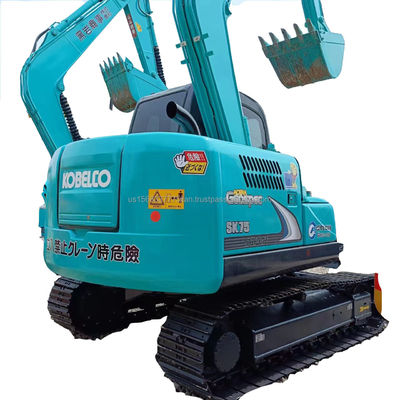 Kobelco SK75-8 Mini Excavadora de rastreo hidráulico usado con motor de 42kw en buenas condiciones