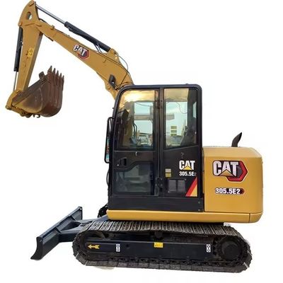 Usado CAT305.5 Excavadora 5.5 toneladas Peso de operación Bajas horas Perfecto para trabajos de construcción