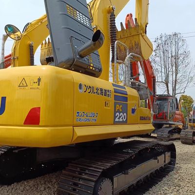 Excavadora Komatsu PC220 con cilindro hidráulico original y capacidad de cubo de 1.2M3