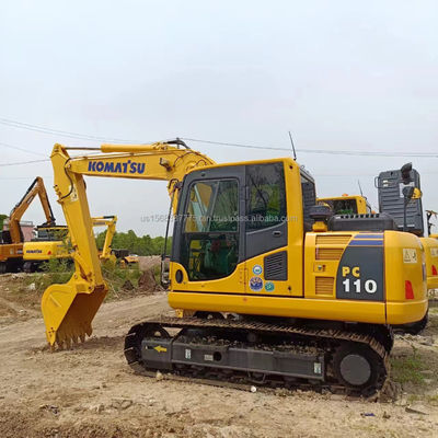 Excavadora de excavadora de 11 toneladas usada Komatsu PC110 con capacidad de cubo de 0.48M3