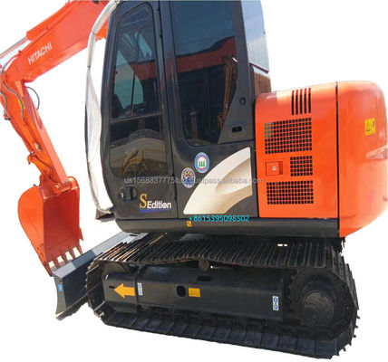 Maquinaria de construcción Excavadora usada Hitachi ZX70 con 98kw de potencia y bajas horas de trabajo