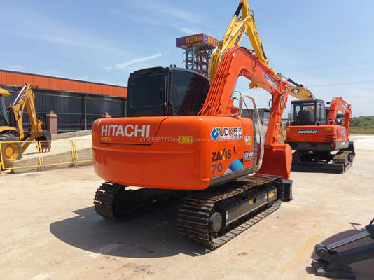 Maquinaria de construcción Excavadora usada Hitachi ZX70 con 98kw de potencia y bajas horas de trabajo