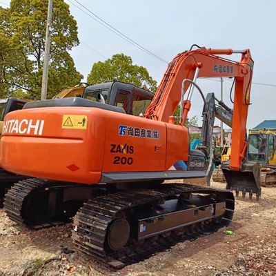 98kw Hitachi zx200 90% 12 toneladas de segunda mano EPA máquina excavadora excavadora usada